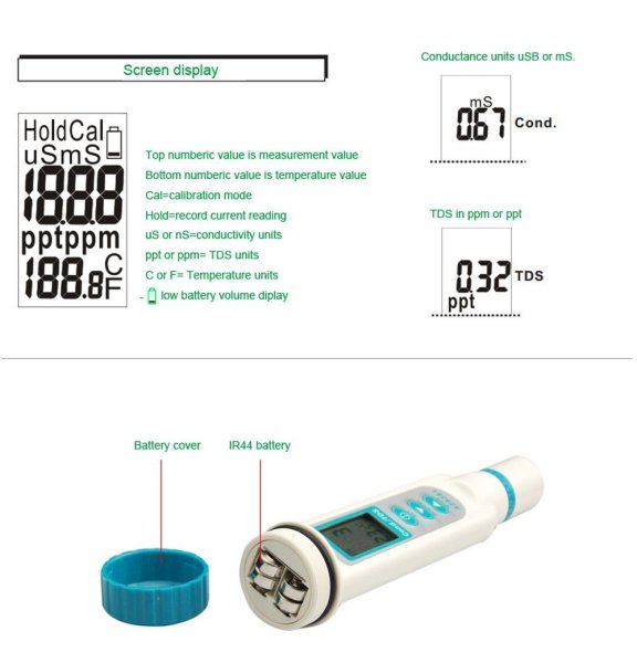 AZ 8361 EC TDS Sıcaklık Ölçer - Kalem Tipi İletkenlik Metre