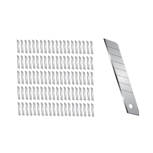 Borox Metal Maket Bıçağı Ucu - Falçata Bıçağı Yedeği - 18 mm - 100 Adet Toptan