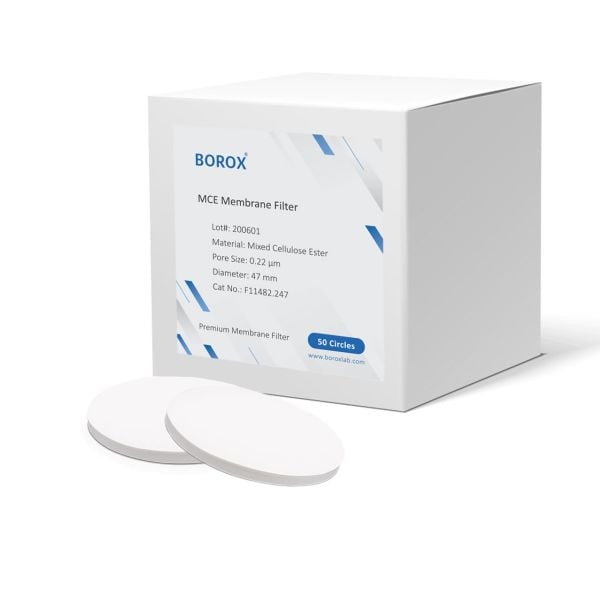 Borox MCE Membran Filtre - 0.22µm 47mm - 50 Adet/Paket - 10 Paket Toptan
