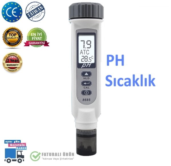 AZ 8685 Kalem Tipi pH Sıcaklık Ölçüm Cihazı - pH Metre