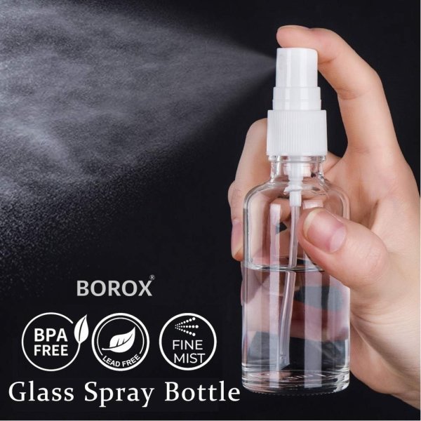 Borox Cam Sprey Şişesi 100 ml - Spreyli Kolonya Şişe 100 cc