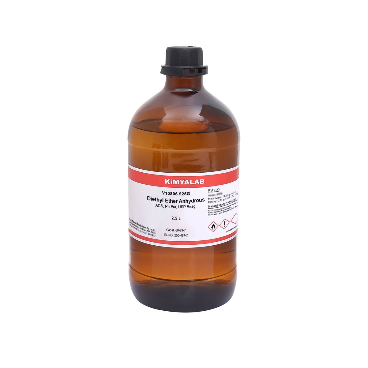 Kimyalab Dietil Eter 2,5L - Diethyl Ether Anhydrous