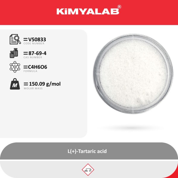 Kimyalab Tartarik Asit - L-Tartaric Acid - 5 Kg-HDPE Varil