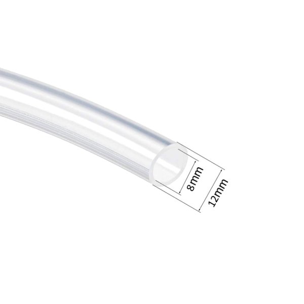 Borox Silikon Hortum 8x12mm - Şeffaf 1 metre - Silicon Hose