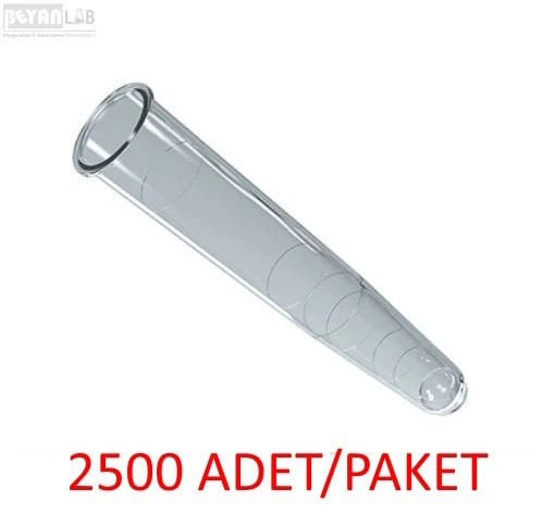 Plastik Test Tüpü 16x100mm - P.S Tüp 10ml Dibi Konik - 2500 Adet/10 Paket Toptan