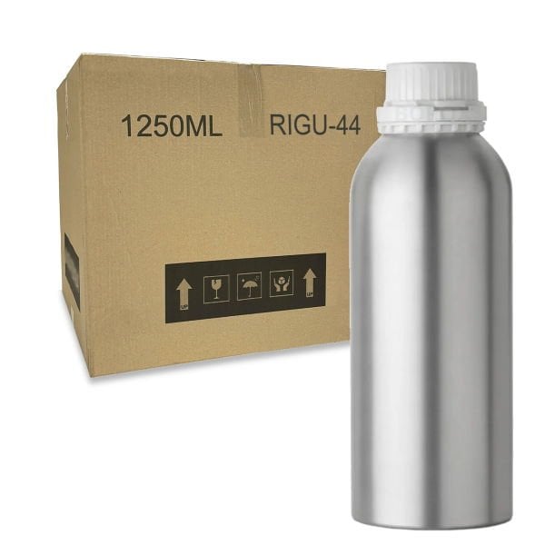 RIGU-44 Alüminyum Şişe 1250 ml - Tıpalı ve Kapaklı Şişe Metal - 66 Adet-Koli Toptan