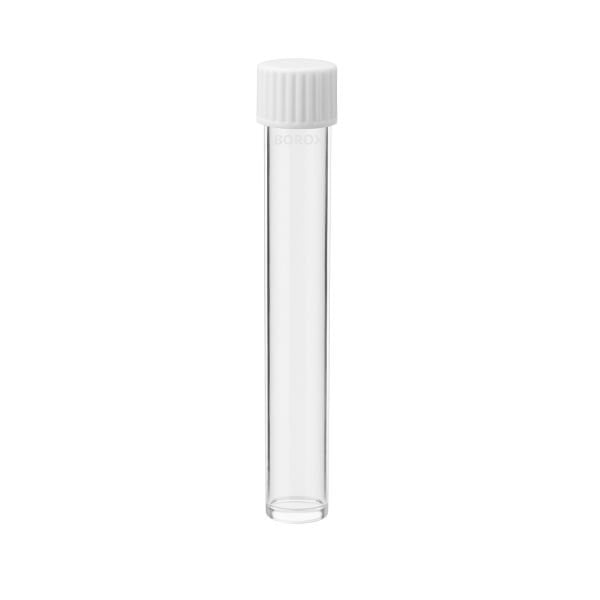 Borox Plastik Deney Tüpü 16x110mm Dibi Düz - Vida Kapaklı Contalı Test Tüp 100 Adet
