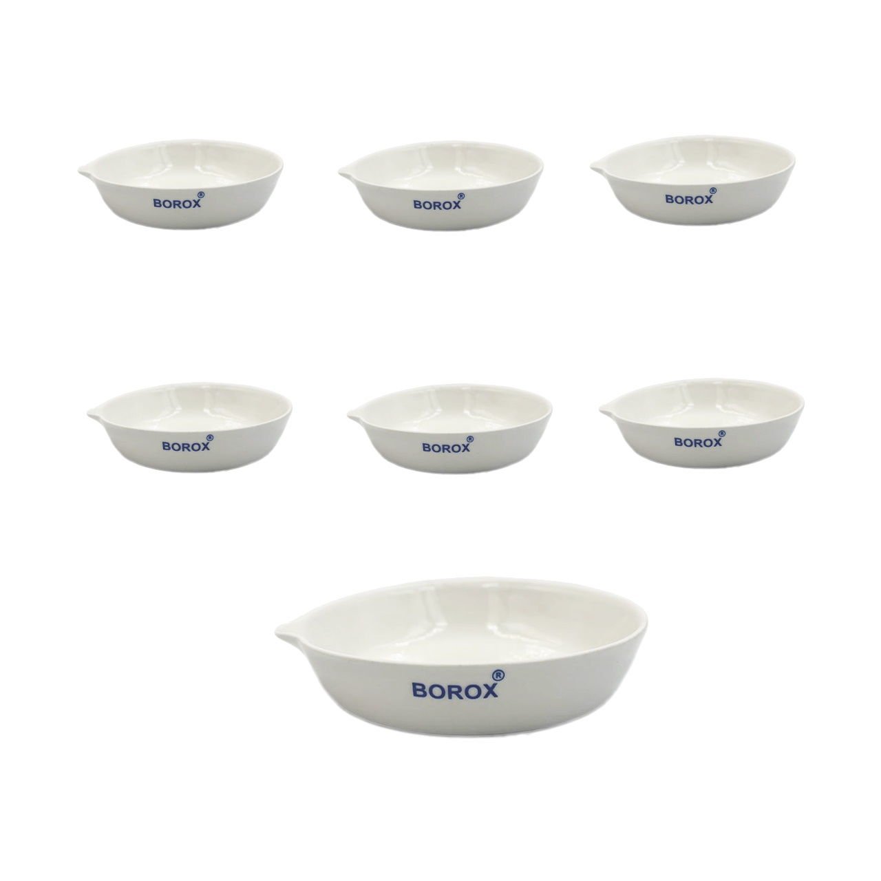 Borox Porselen Kapsül 100 ml - Dibi Düz - 6 Adet Toptan
