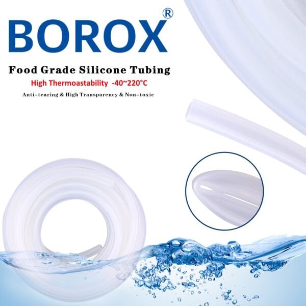Borox Silikon Hortum 4x7 mm - Şeffaf 10 metre - Silicon Hose Platin