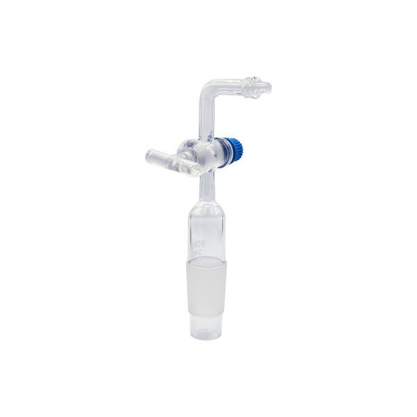 Borox Cam Adaptör - Bağlantı Adaptörü - Kıvrık - Musluklu 24/29 Şilifli