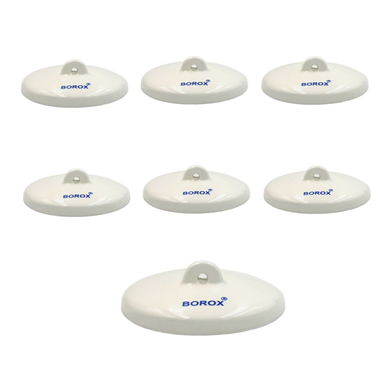 Borox Porselen Kroze Kapağı - 47mm - Porcelain Crucible Cover - 6 Adet Toptan