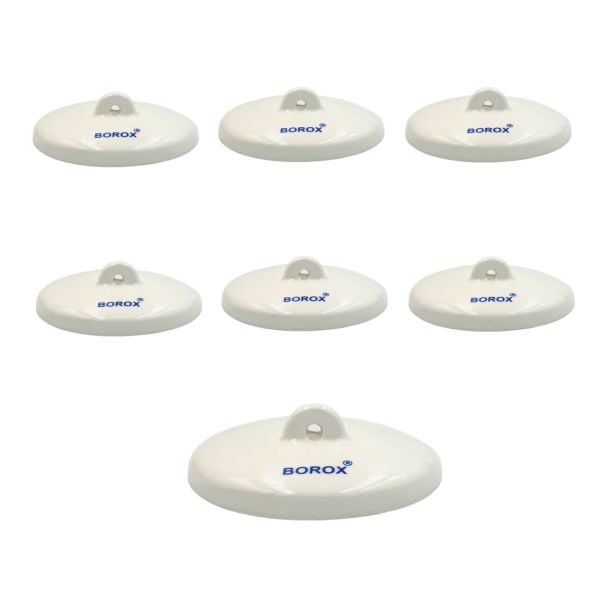 Borox Porselen Kroze Kapağı - 47mm - Porcelain Crucible Cover - 6 Adet Toptan