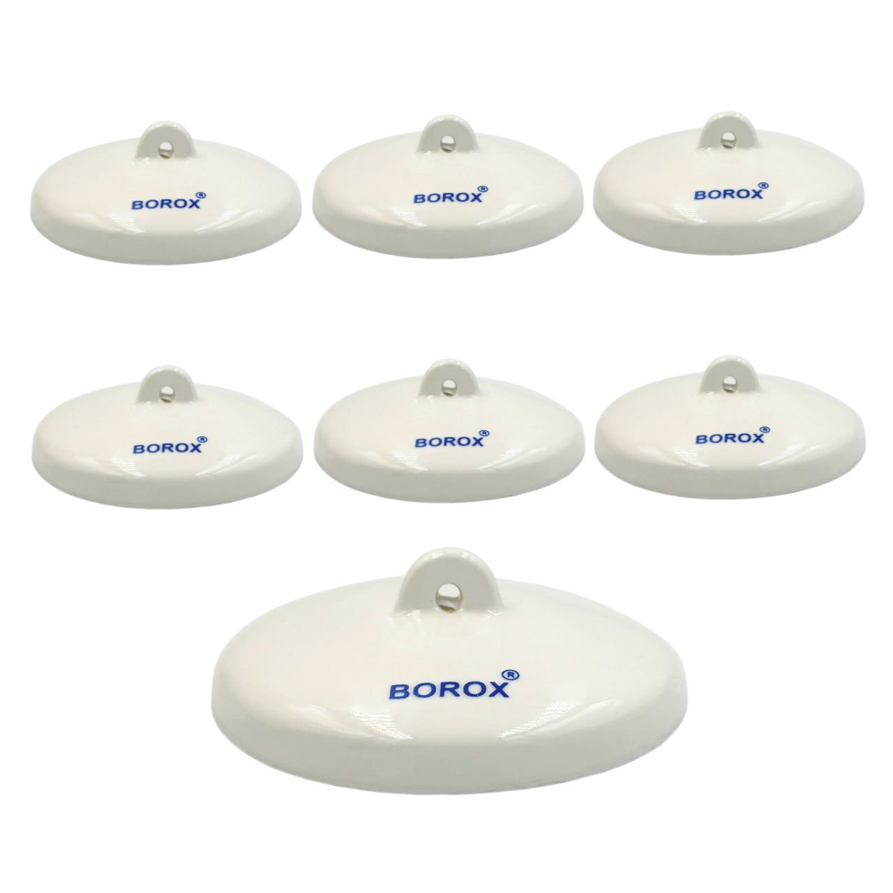 Borox Porselen Kroze Kapağı - 62mm - Porcelain Crucible Cover - 6 Adet Toptan