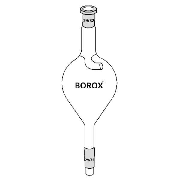 Borox Cam Adaptör - Sıçratma Adaptörü - Düz - 29/32 Şilifli
