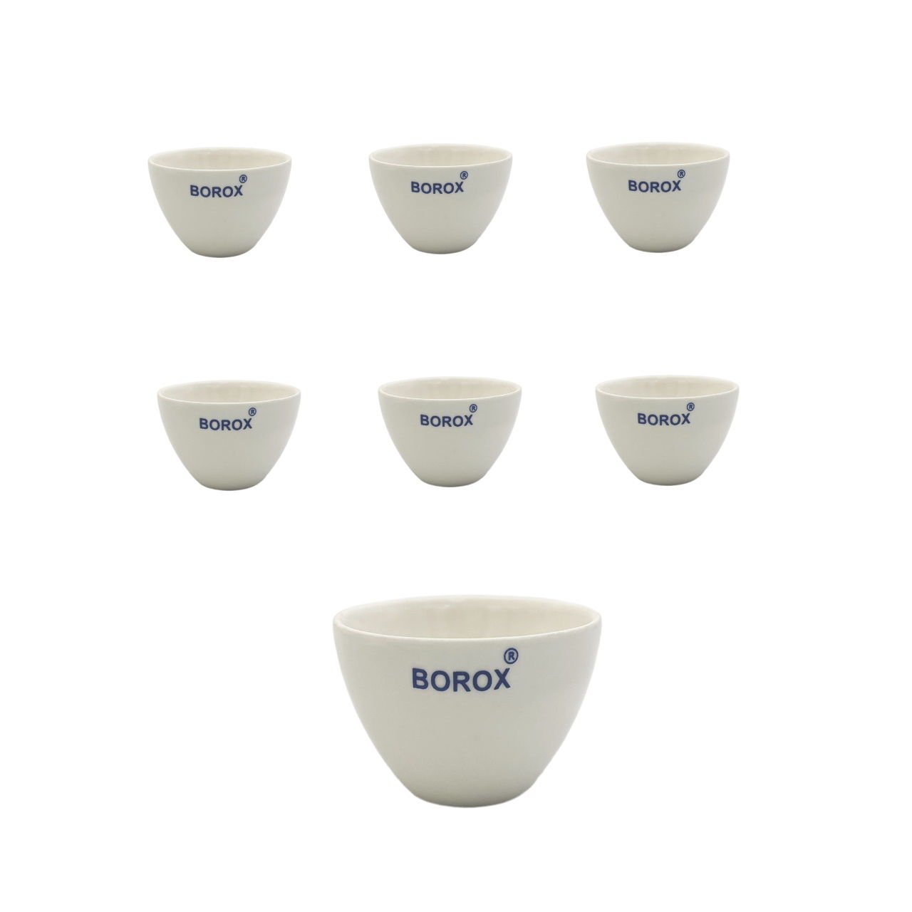 Borox Porselen Kroze - Kısa Form - 30ml - Low Form Crucible - 6 Adet Toptan