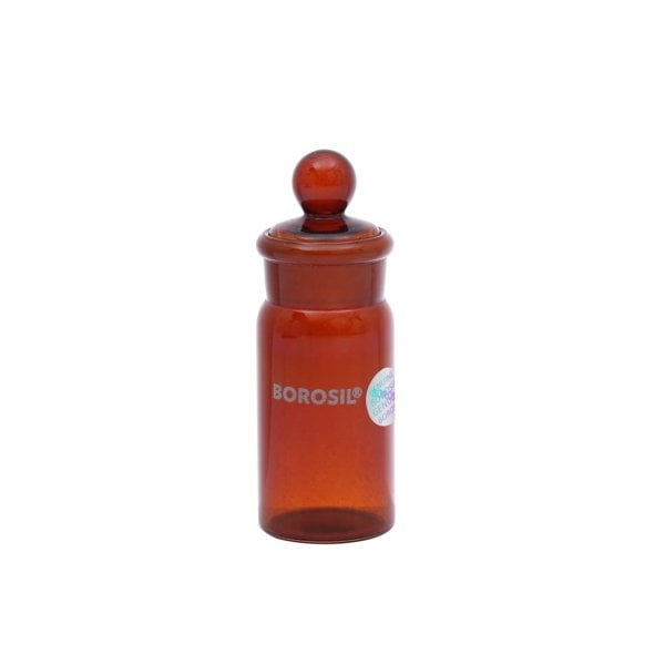 Borosil Cam Vezin Kabı 25 ml - Amber Laboratuvar Tartım Kabı