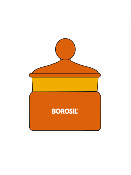 Borosil Cam Vezin Kabı 60 ml - Amber Laboratuvar Tartım Kabı