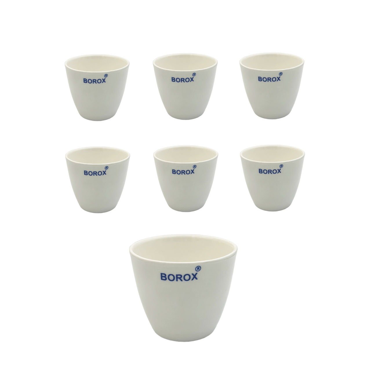 Borox Porselen Kroze - Orta Form - 45ml - Medium Form Crucible - 6 Adet Toptan