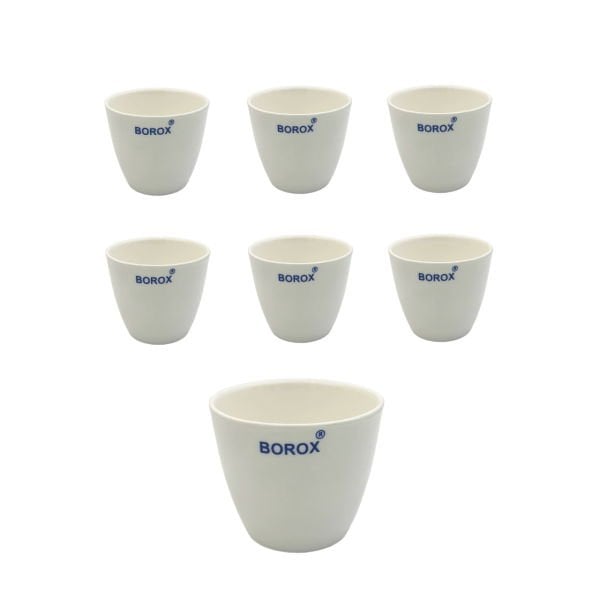 Borox Porselen Kroze - Orta Form - 45ml - Medium Form Crucible - 6 Adet Toptan