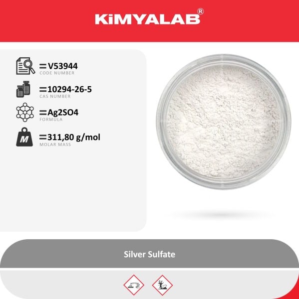 Kimyalab Gümüş Sülfat 1Kg - Silver Sulfate - Ag2SO4