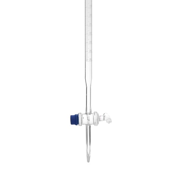 Borosil Cam Büret 25 ml 0.10ml Taksimat Cam Musluk - Class A