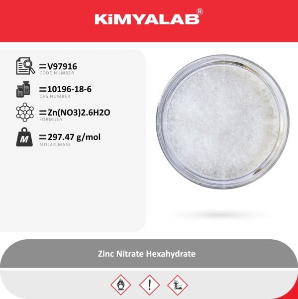Kimyalab Çinko Nitrat Hekzahidrat 500g - Zinc Nitrate Hexahydrate