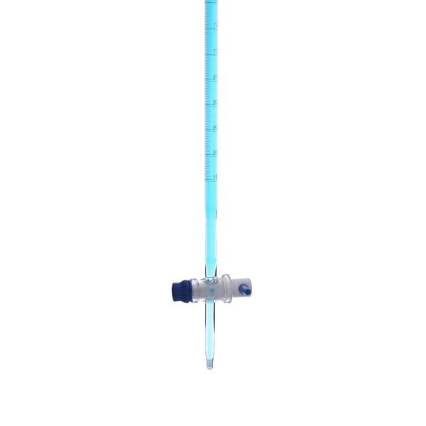 Borosil Cam Büret Düz 10 ml 0.05 ml Teflon Musluk - Class A