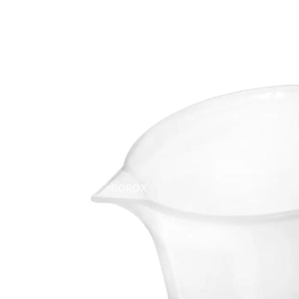 Borox Kulplu Plastik Beher 1000 ml - Kabartma Dereceli Beaker - Ölçü Kabı - 6 Adet Toptan