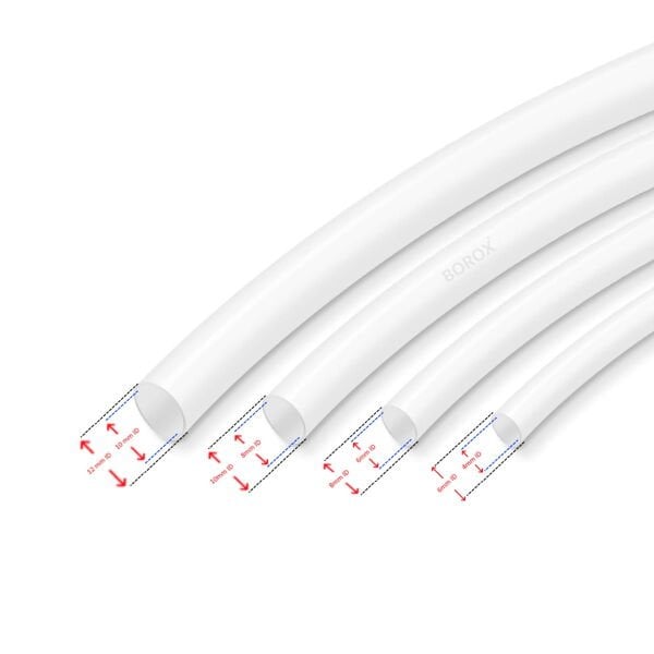 Borox Teflon Hortum 8x10 mm - Beyaz PTFE Hose - 10 metre Toptan