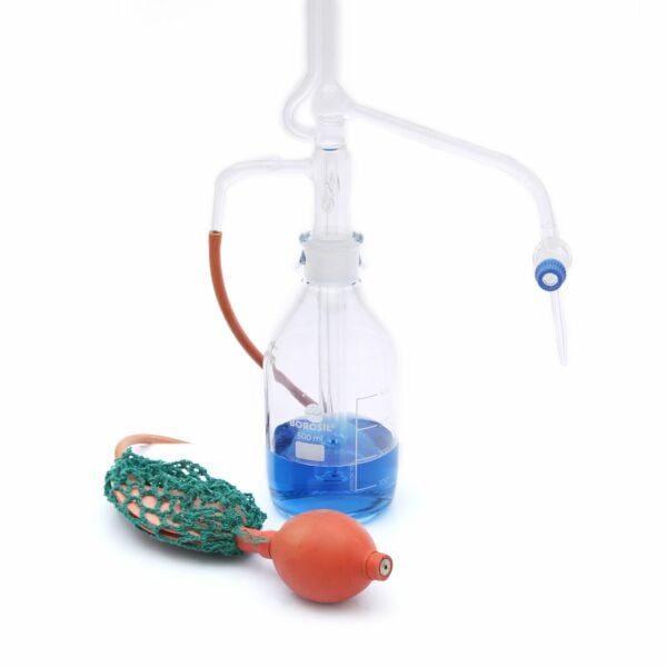 Borosil Otomatik Büret Şeffaf 10ml 0.05ml Cam Musluk Class A