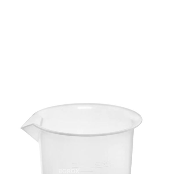 Borox Plastik Beher 250 ml - Kabartma Dereceli - Plastic Beaker Autoclavable - 12 Adet Toptan