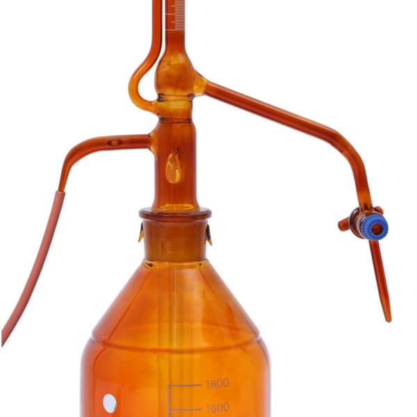 Borosil Otomatik Büret Amber 25 ml 0.10 ml Teflon - Class A