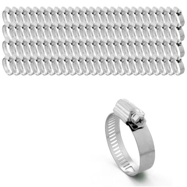 Borox Ayarlanabilir Çelik Hortum Kelepçesi 10x16mm - Hortum Bağlantı Aparatları 100 Adet/Paket