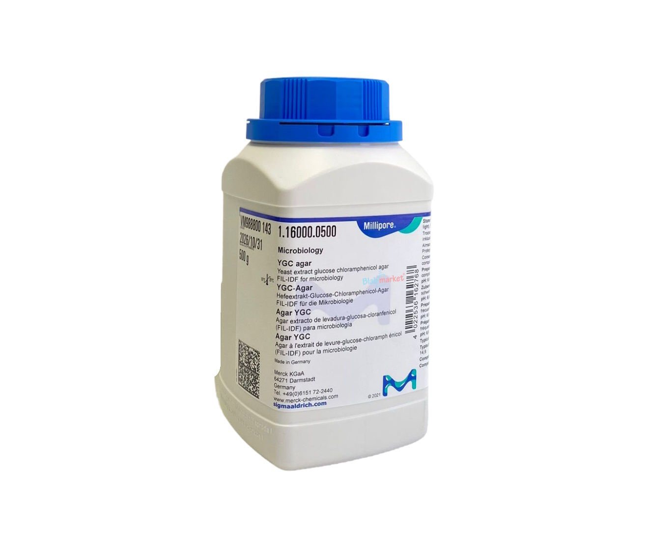 Merck 116000.0500 YGC Agar For Microbiology
