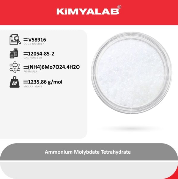 Kimyalab Amonyum Heptamolibdat 1Kg - Ammonium Molybdate Tetrahydrate