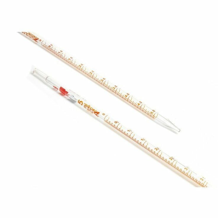 Borosil Cam Dereceli Pipet 5 ml - Mohr Tip Pipet - Class A