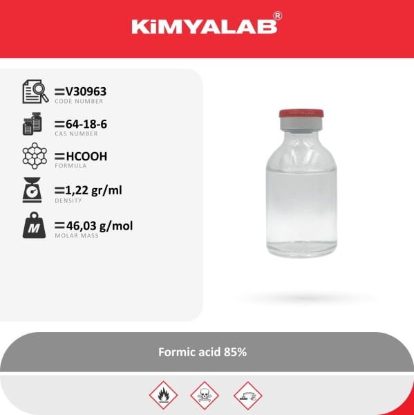 Kimyalab Formik Asit - 5L - Formic acid 85% - Karınca Asidi