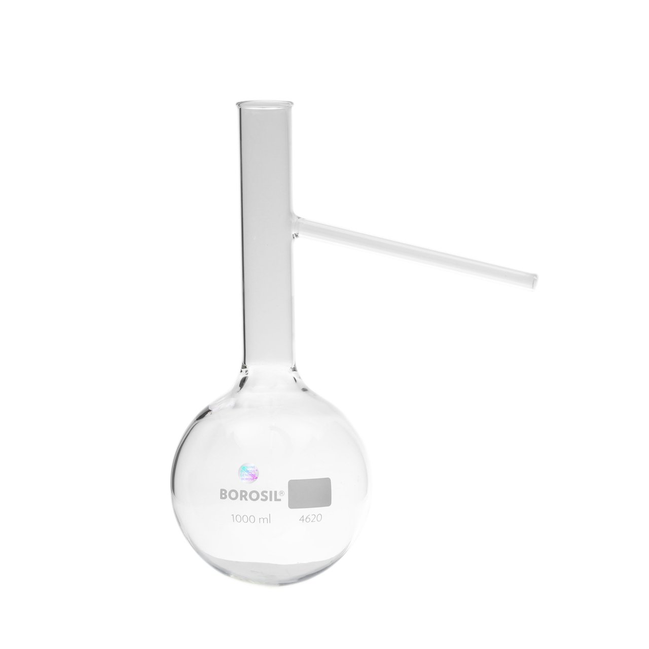 Borosil Cam Balon 1000 ml - Dibi Yuvarlak Destilasyon Balonu