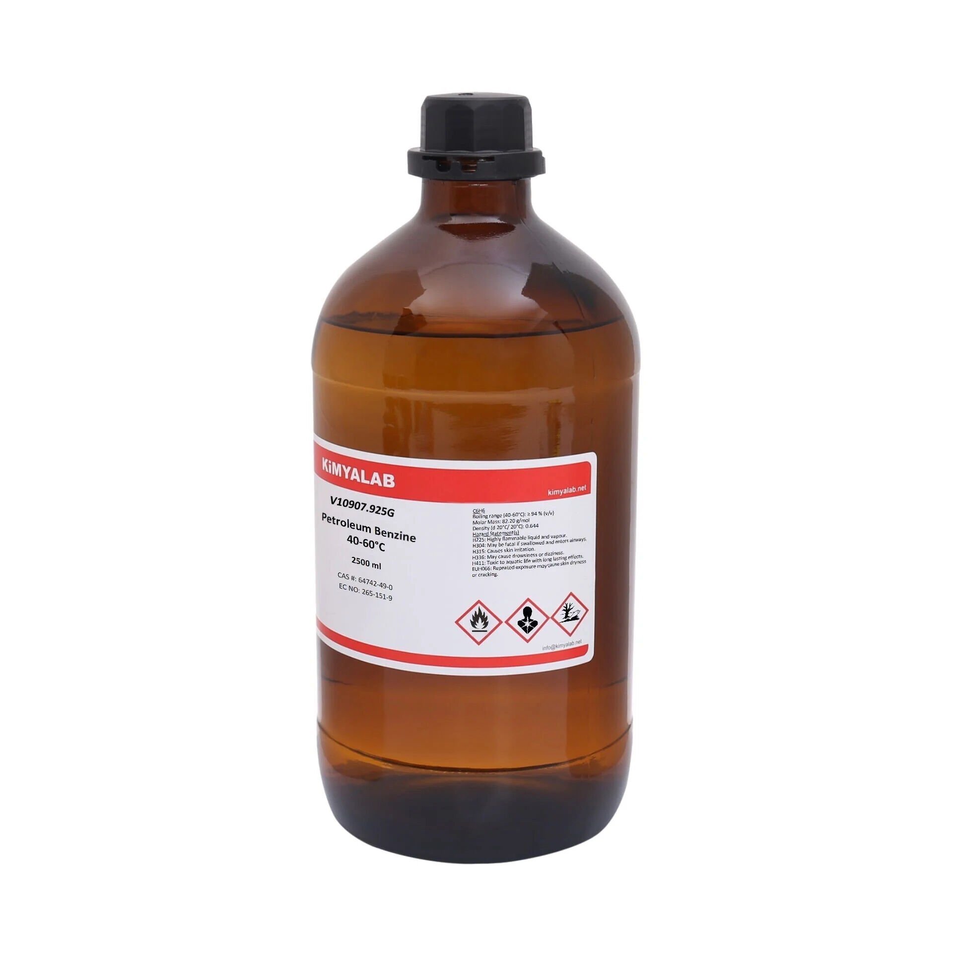 Petrol Eteri 2500 ml Cam Şişe - Petroleum Benzine 40-60C