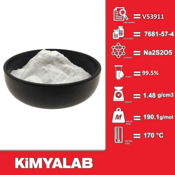 Kimyalab Sodyum Metabisülfit - Sodium Metabisulfite - E223 - 25 Kg-Koli Toptan