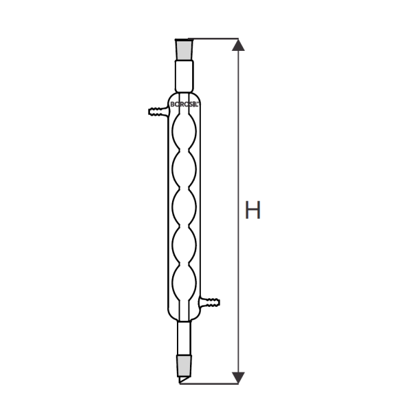 Borosil Cam Soğutucu Bullu 600mm - Allihn Çift Şilifli 29/32