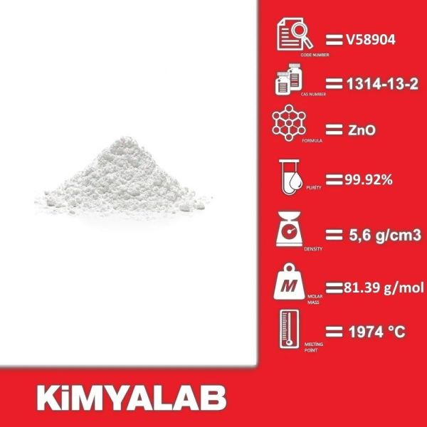 Kimyalab Çinko Oksit - Zinc Oxide - 5 Kg-HDPE Varil