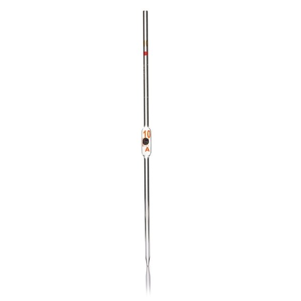 Borosil Cam Bullu Pipet 10 ml - ClassA Sertifikalı Pipet Cam
