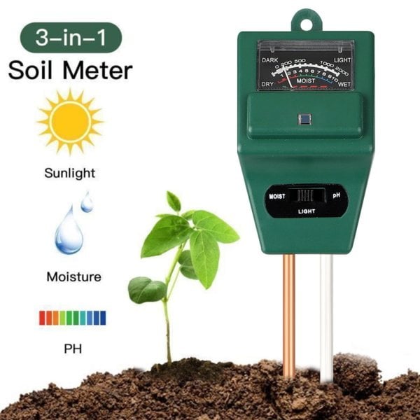 Toprak pH Ölçer ve Nem Işık Metre - Toprak Ölçüm Cihazı