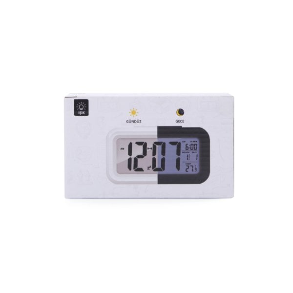 Dijital Çalar Saat Yeşil - Termometre - Alarm - Masa Saati
