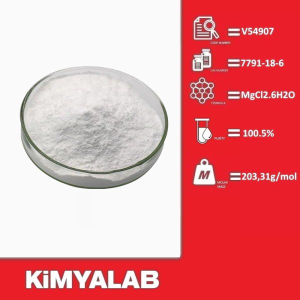 Kimyalab Magnezyum Klorür - Farma Kalite - Magnesium Chloride Hexahydrate - 5 Kg-HDPE Varil