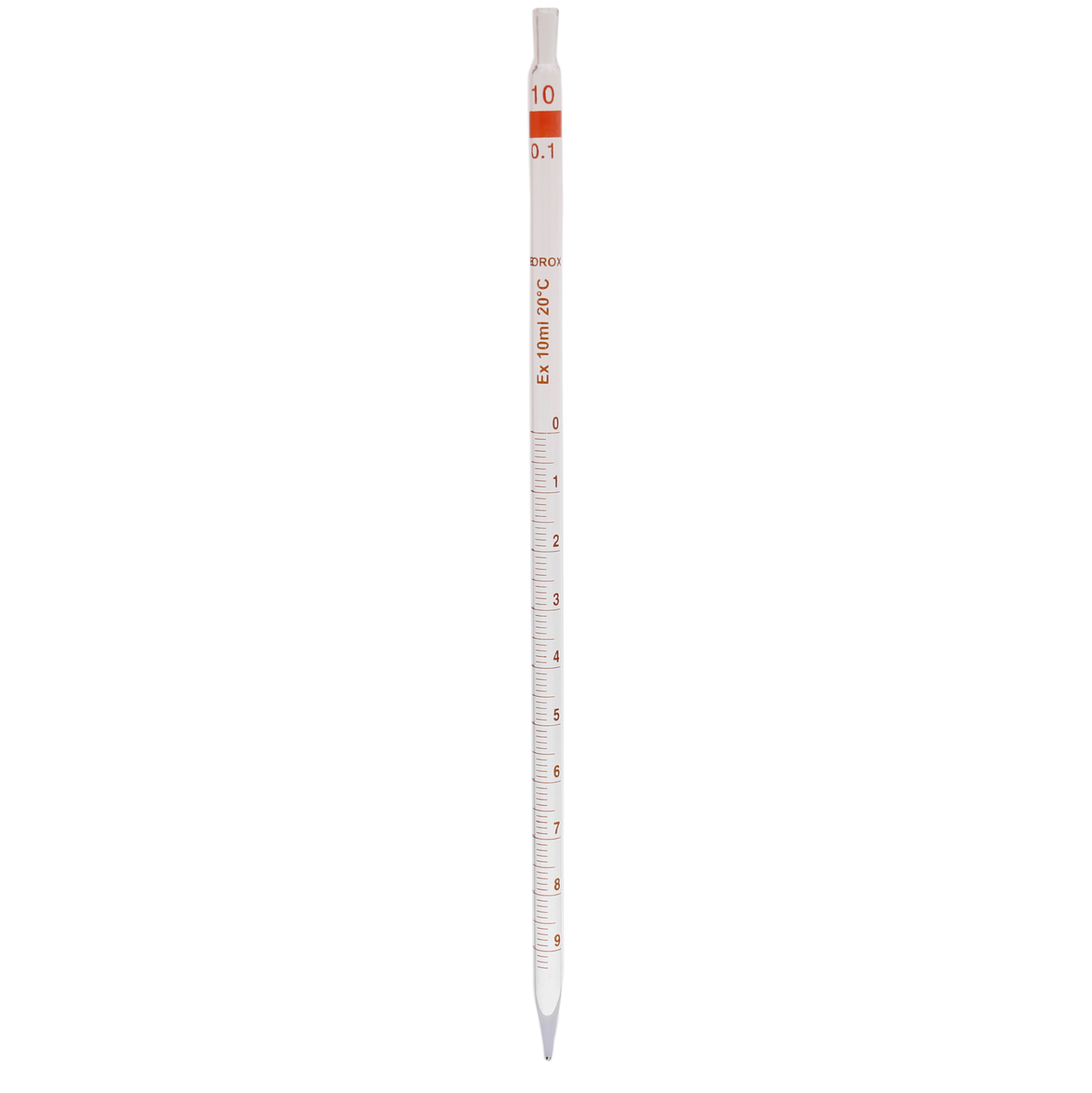 Borox Cam Dereceli Pipet 10 ml - Serolojik Pipet - 1 Adet