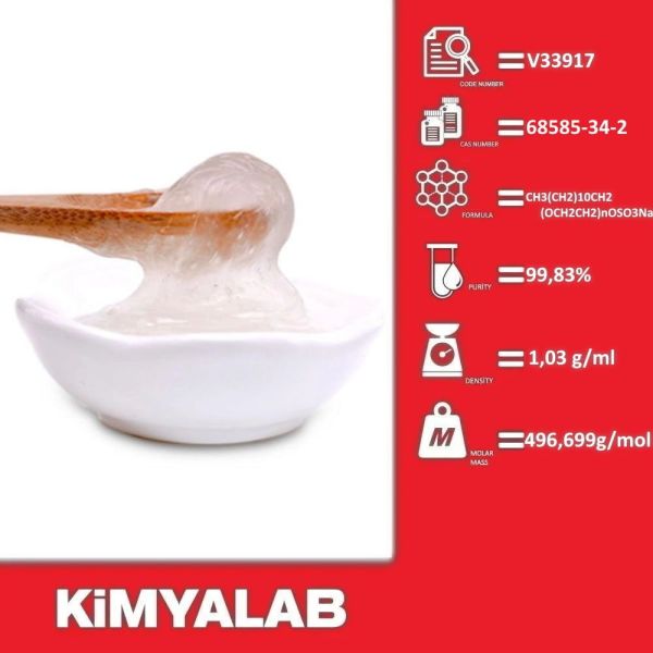 Kimyalab SLES Sodyum Lauril Eter Sülfat - Sodium Laureth Sulfate - 5 Kg-HDPE Varil