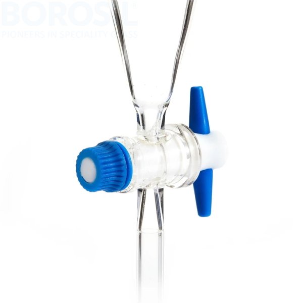 Borosil Cam Ayırma Hunisi 2000 ml - Teflon Musluklu Tıpalı