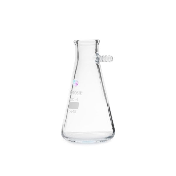 Borosil Cam Nuçe Erlen 250 ml - Cam Yan Kollu Vakum Erleni